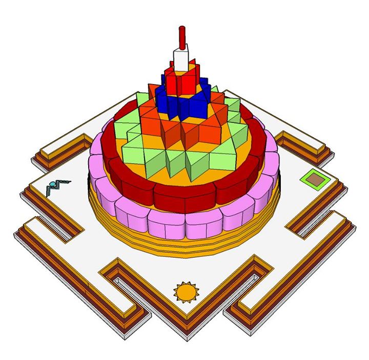 sri chakra 3d