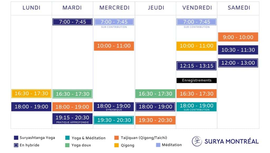 Planning automne 2026